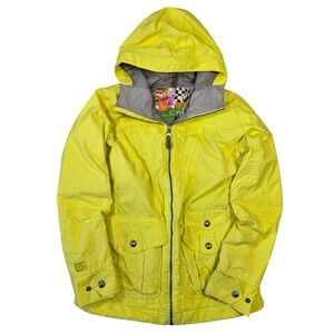 Burton Dryride Womens Snowboard Jacket Neon Yellow Insulated Hooded S RN87380